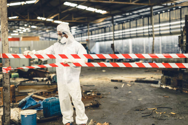 Professional Biohazard Cleanup technician working in Marquette, MI